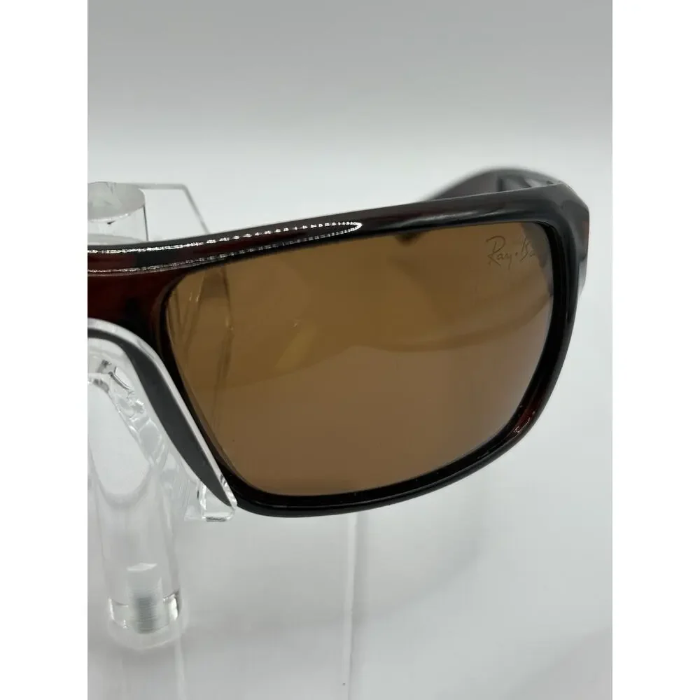 Ray-Ban Wrap Sunglasses Brown Tortoise 66-18-120 Italy